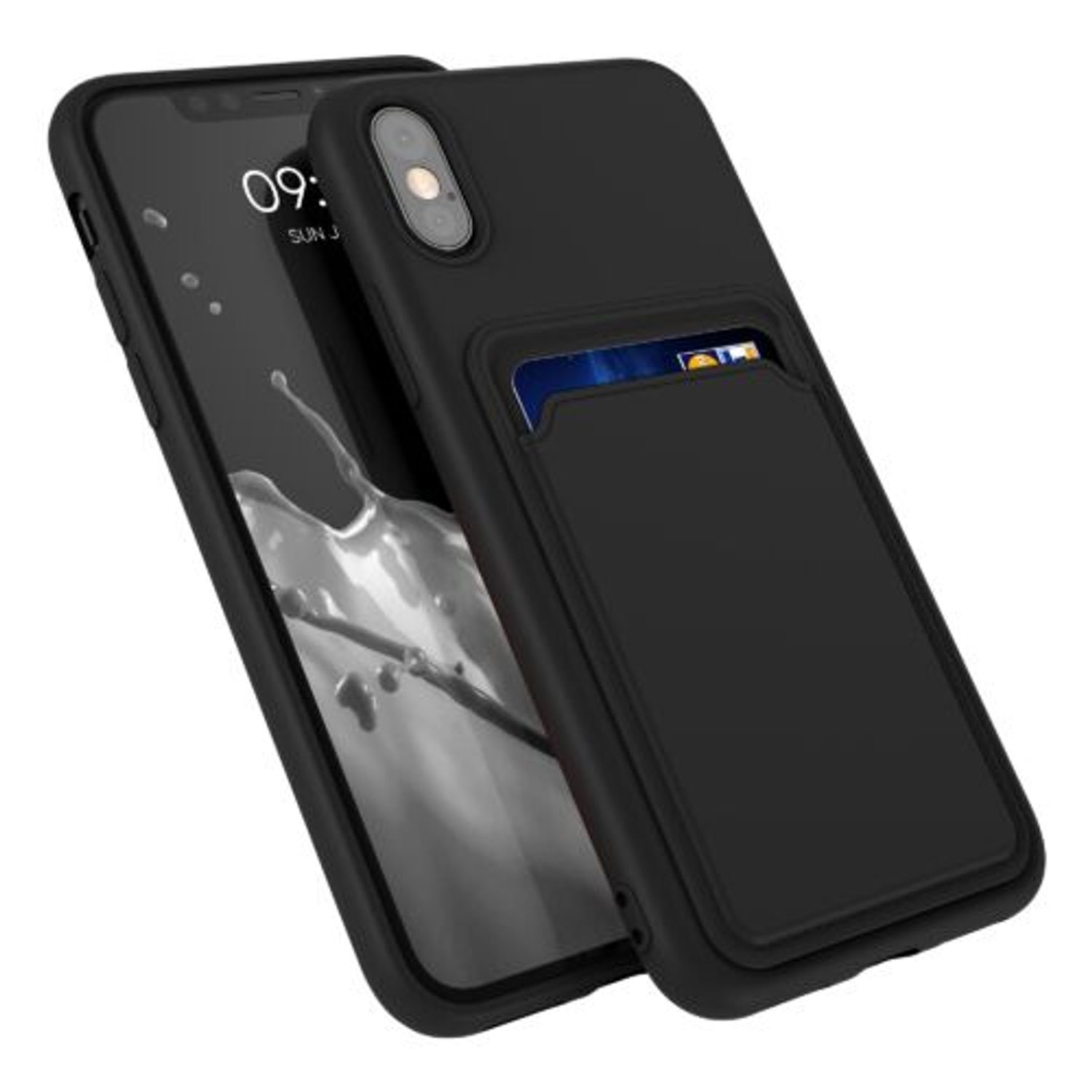 Husa pentru iPhone X/iPhone XS, Silicon, Negru, 55119.01 fotografia produsului View 2 L