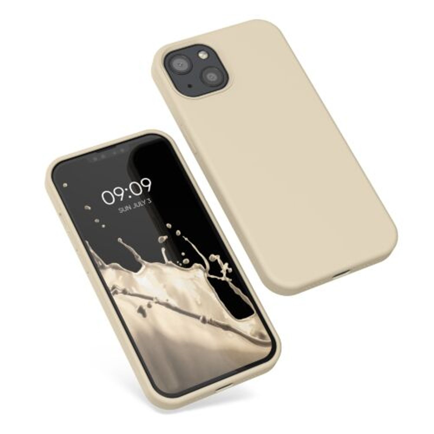 Husa Kwmobile pentru Apple iPhone 13, Silicon, Crem, 55878.210 fotografia produsului