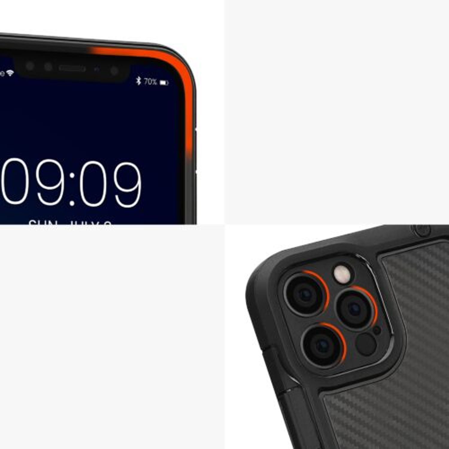 Husa Kwmobile pentru Apple iPhone 12 Pro, Silicon, Negru, 58376.01 fotografia produsului View 9 L