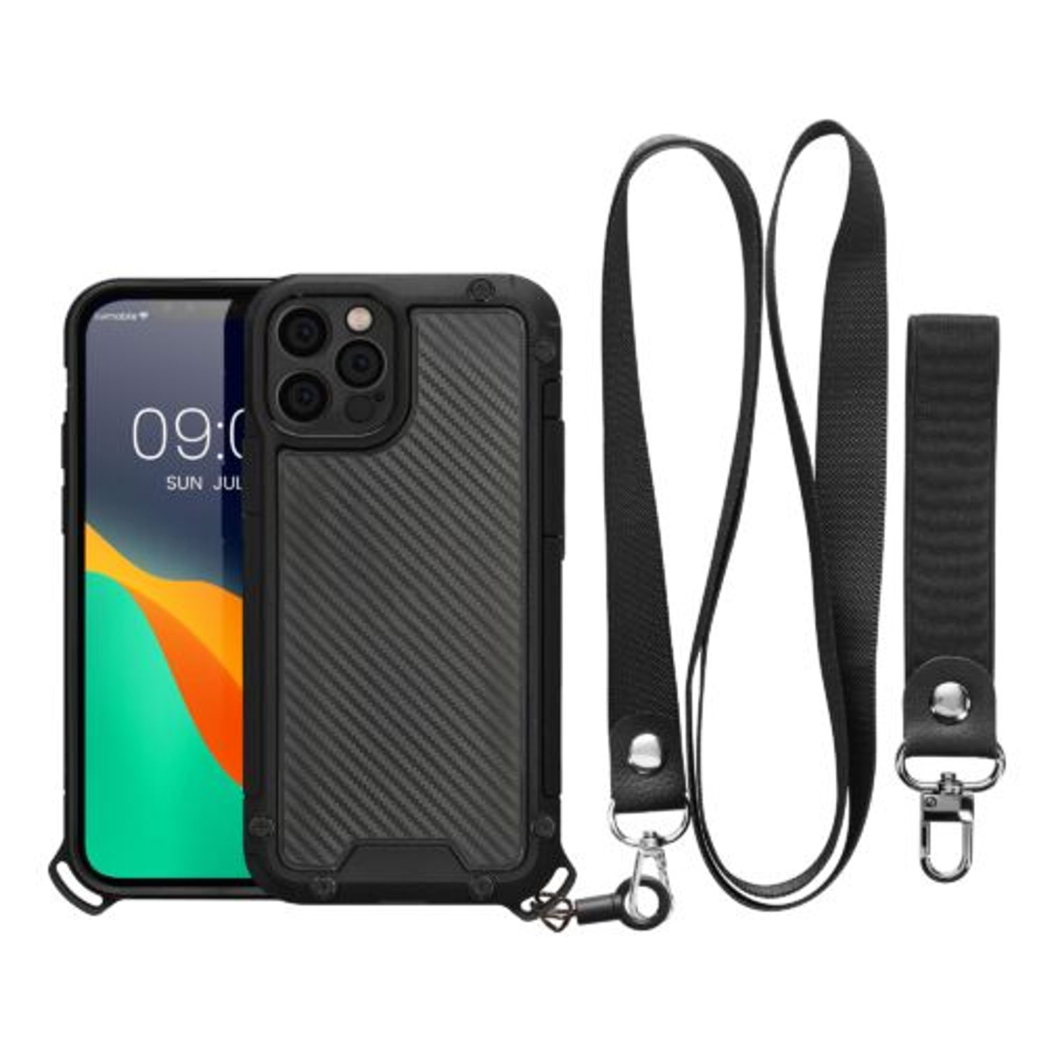 Husa Kwmobile pentru Apple iPhone 12 Pro, Silicon, Negru, 58376.01 fotografia produsului