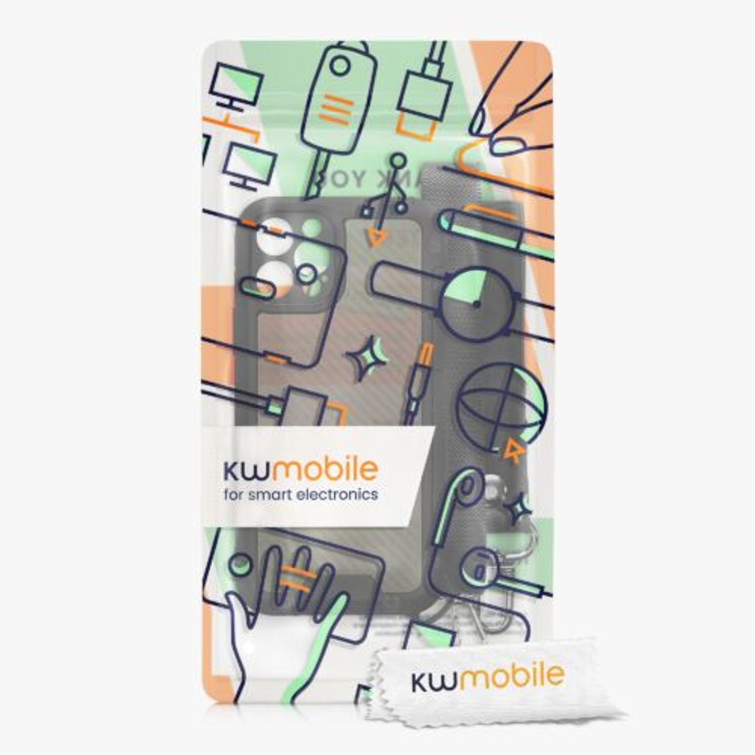 Husa Kwmobile pentru Apple iPhone 12 Pro, Silicon, Negru, 58376.01 fotografia produsului View 8 L