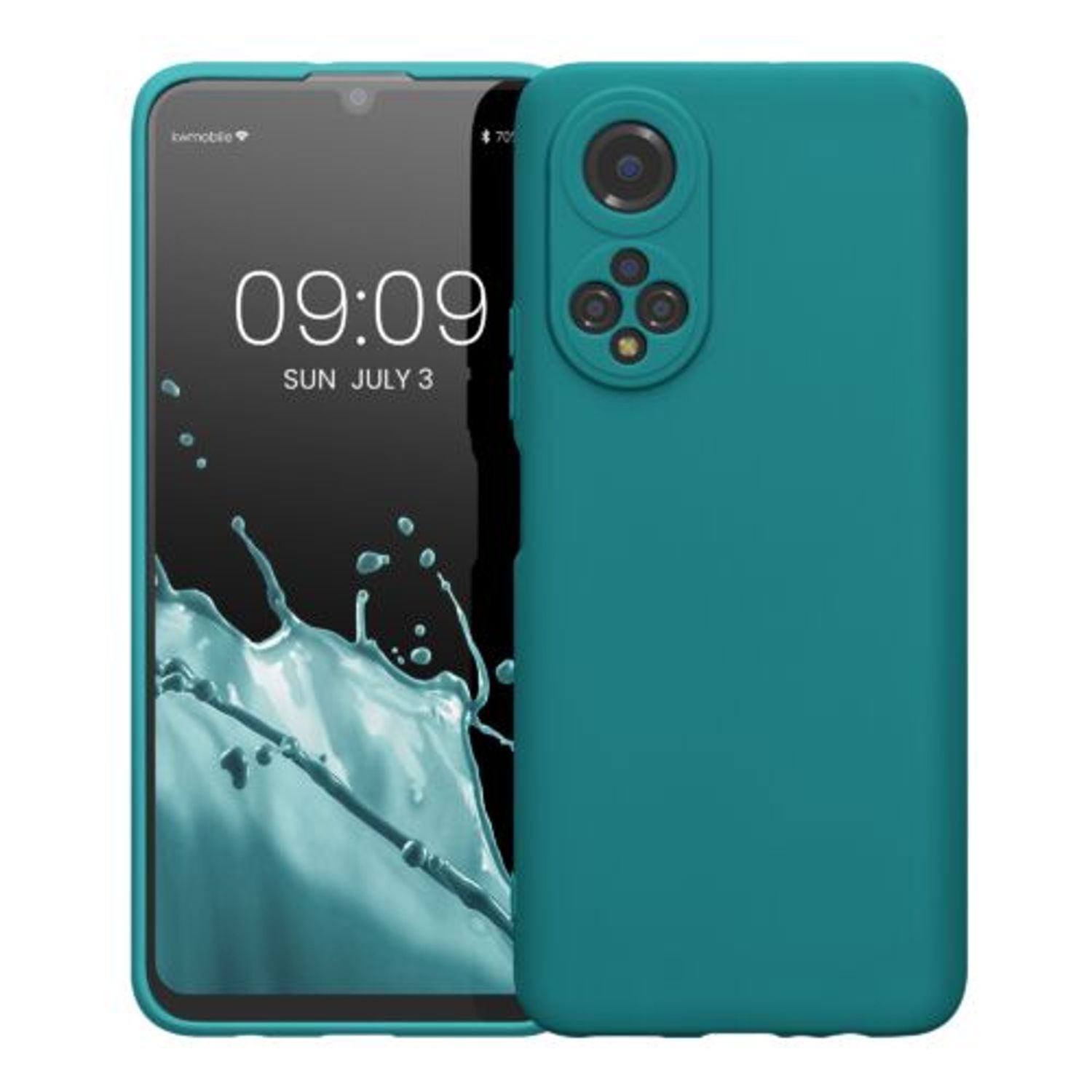Husa Kwmobile pentru Honor X7, Silicon, Verde, 58420.57 fotografia produsului