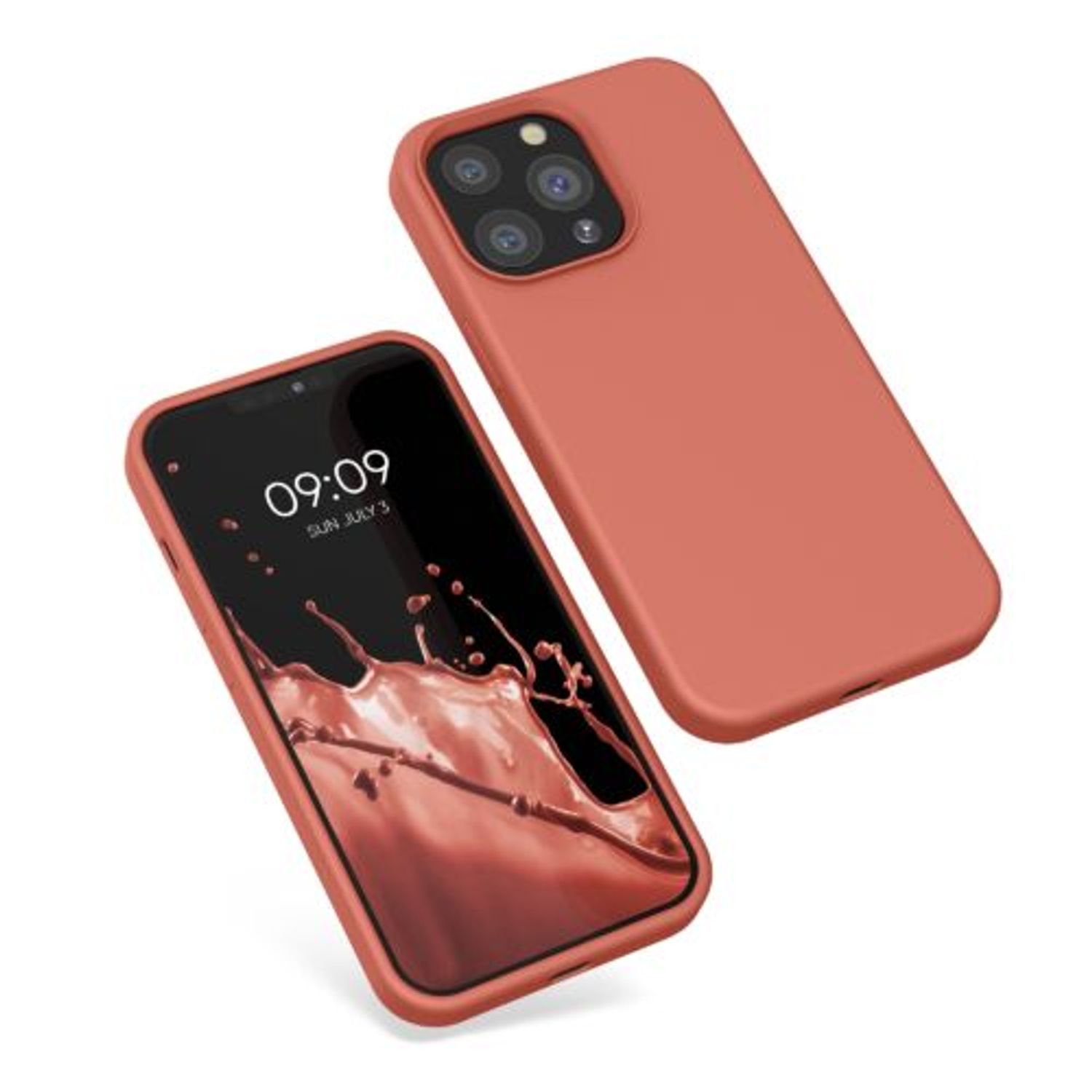 Husa Kwmobile pentru Apple iPhone 13 Pro, Silicon, Coral, 55880.215 fotografia produsului