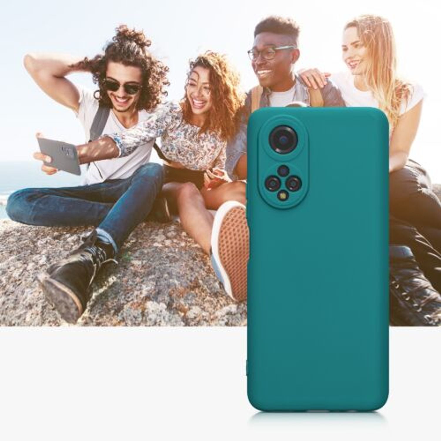 Husa Kwmobile pentru Honor X7, Silicon, Verde, 58420.57 fotografia produsului View 8 L