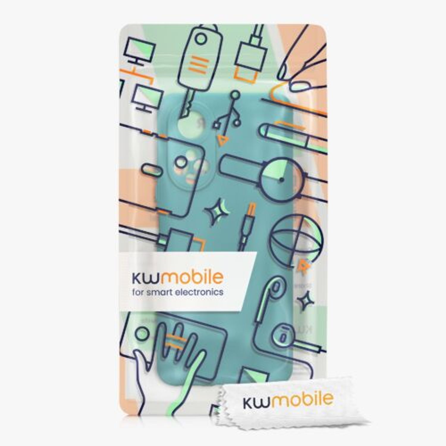 Husa Kwmobile pentru Honor X7, Silicon, Verde, 58420.57 fotografia produsului View 6 L