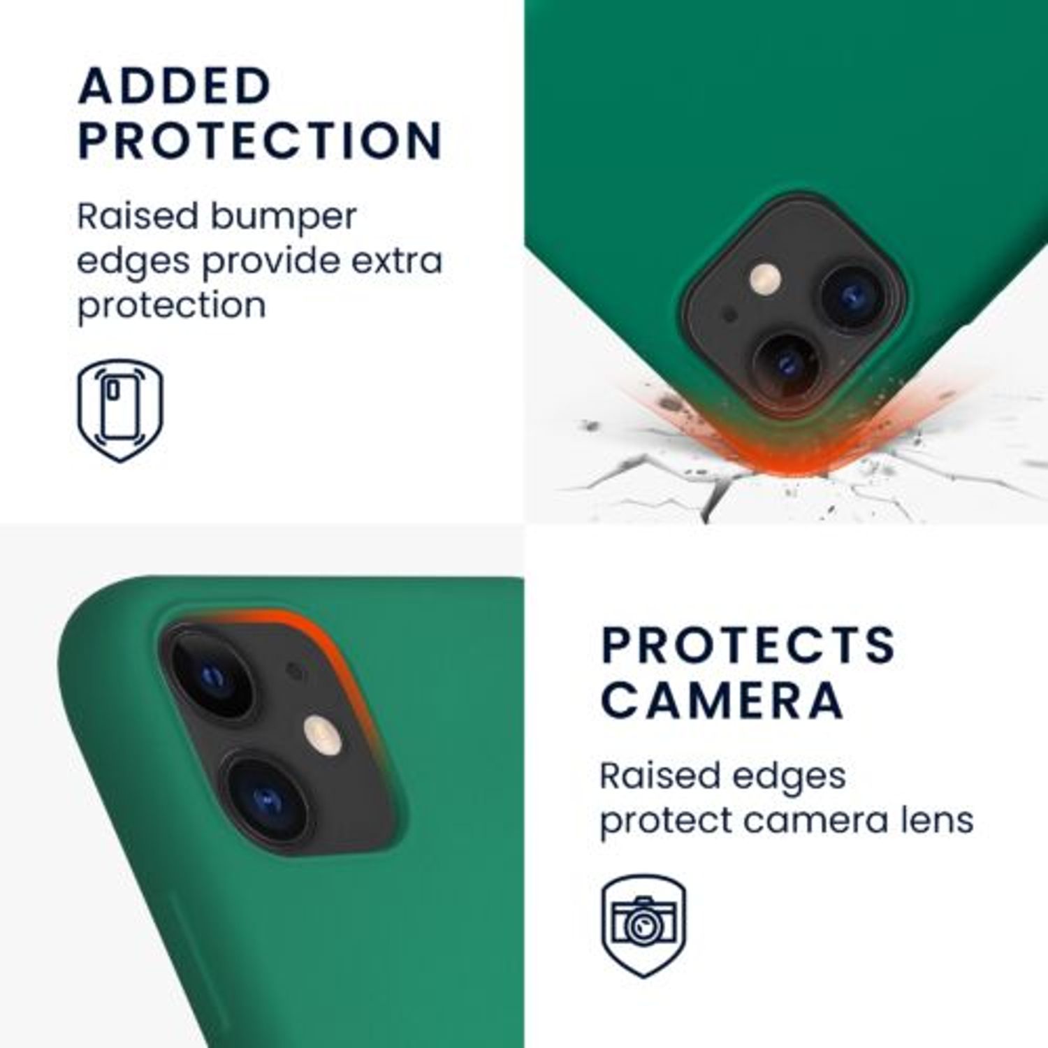 Husa Kwmobile pentru Apple iPhone 11, Silicon, Verde, 50791.142 fotografia produsului View 3 L