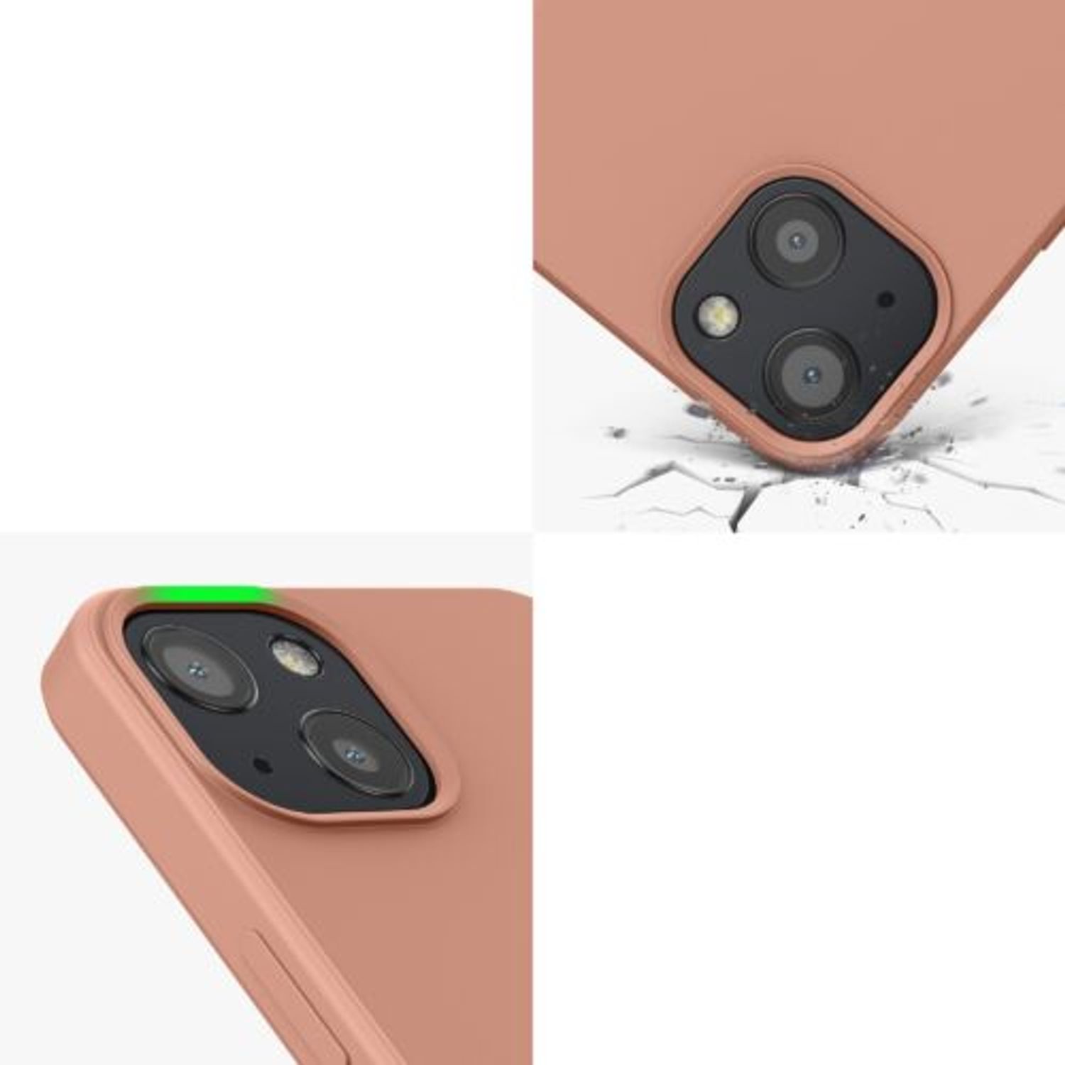 Husa Kwmobile pentru Apple iPhone 13, Silicon, Crem, 55948.199 fotografia produsului View 3 L