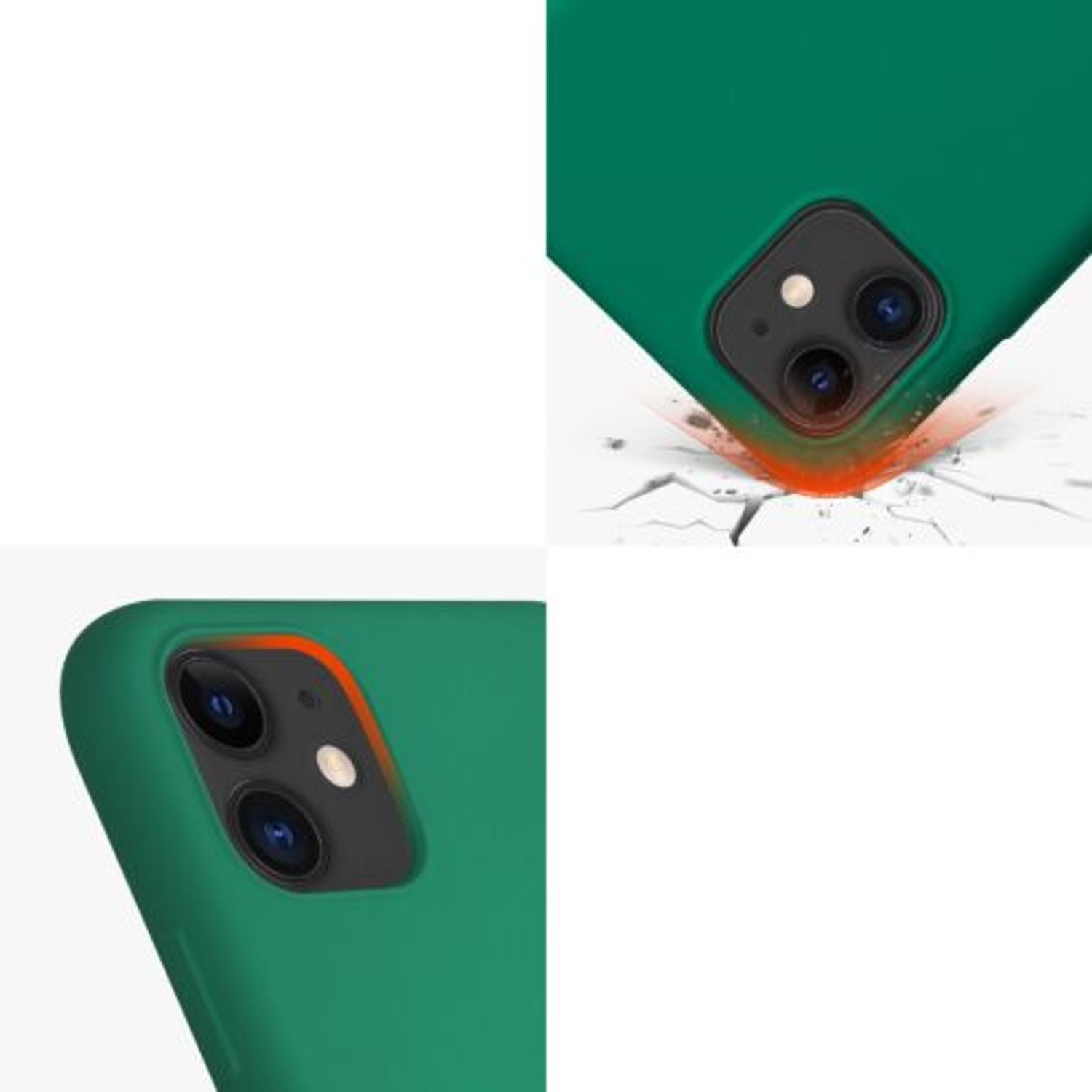 Husa Kwmobile pentru Apple iPhone 11, Silicon, Verde, 50791.142 fotografia produsului View 8 L