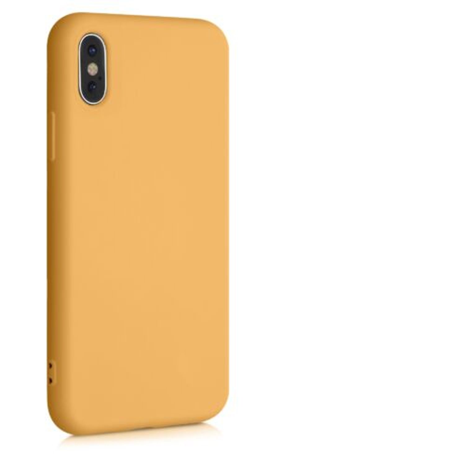 Husa pentru iPhone X/iPhone XS, Silicon, Galben, 49982.217 fotografia produsului View 9 L