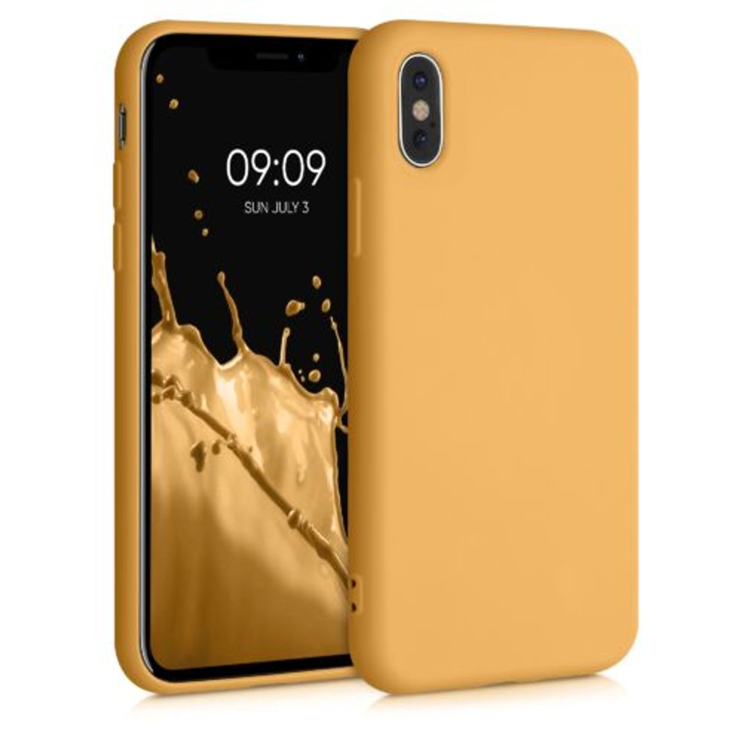 Husa pentru iPhone X/iPhone XS, Silicon, Galben, 49982.217 fotografia produsului