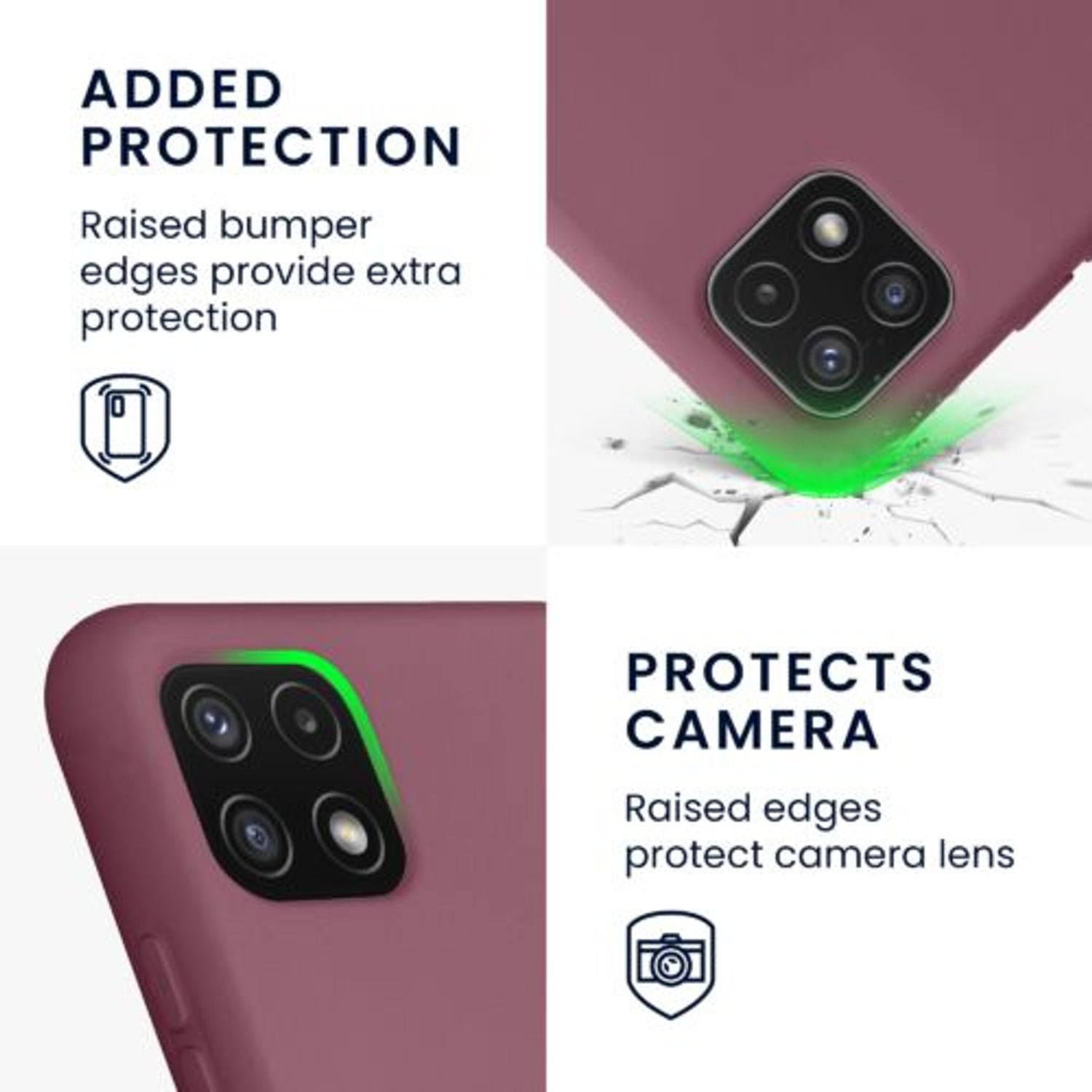Husa Kwmobile pentru Samsung Galaxy A22 5G, Silicon, Violet, 58471.167 fotografia produsului View 3 L