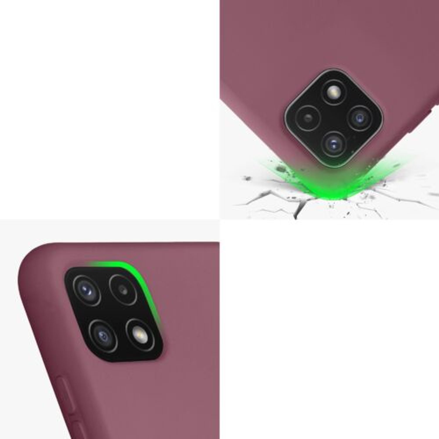 Husa Kwmobile pentru Samsung Galaxy A22 5G, Silicon, Violet, 58471.167 fotografia produsului View 7 L