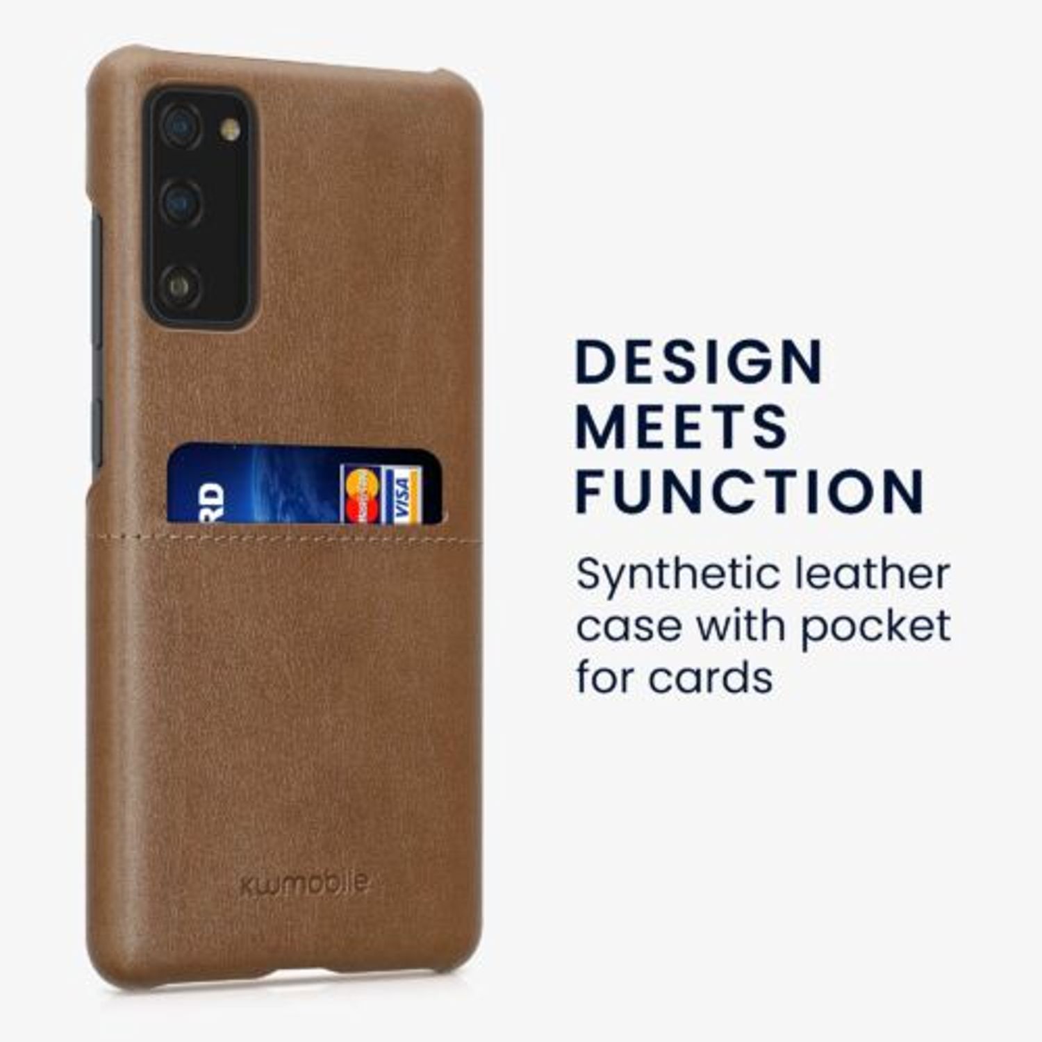 Husa Kwmobile pentru Samsung Galaxy S20 FE, Piele ecologica, Maro, 58502.24 fotografia produsului View 2 L