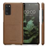 Husa Kwmobile pentru Samsung Galaxy S20 FE, Piele ecologica, Maro, 58502.24 fotografia produsului