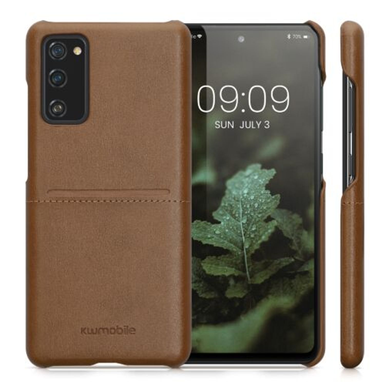 Husa Kwmobile pentru Samsung Galaxy S20 FE, Piele ecologica, Maro, 58502.24 fotografia produsului