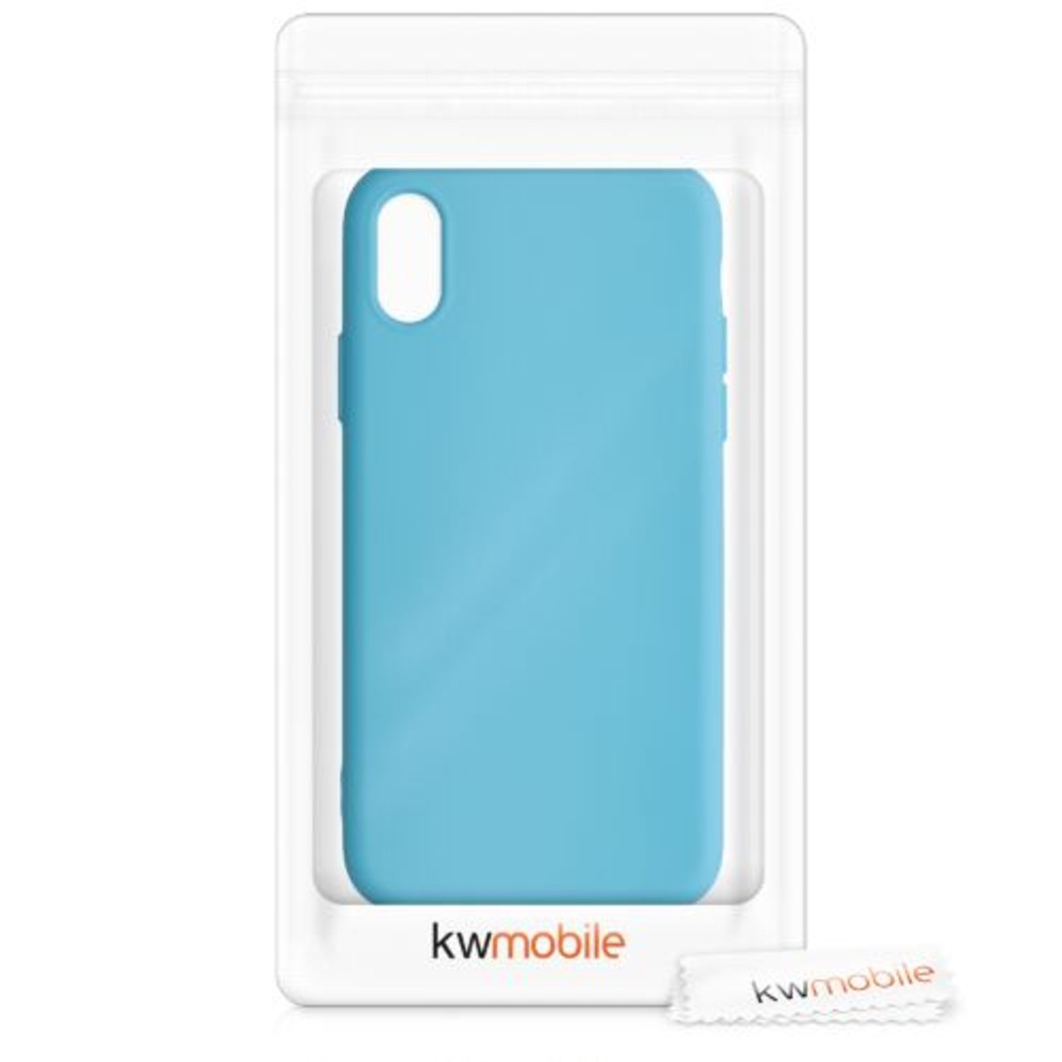 Husa pentru iPhone X/iPhone XS, Silicon, Albastru, 49982.223 fotografia produsului View 7 L