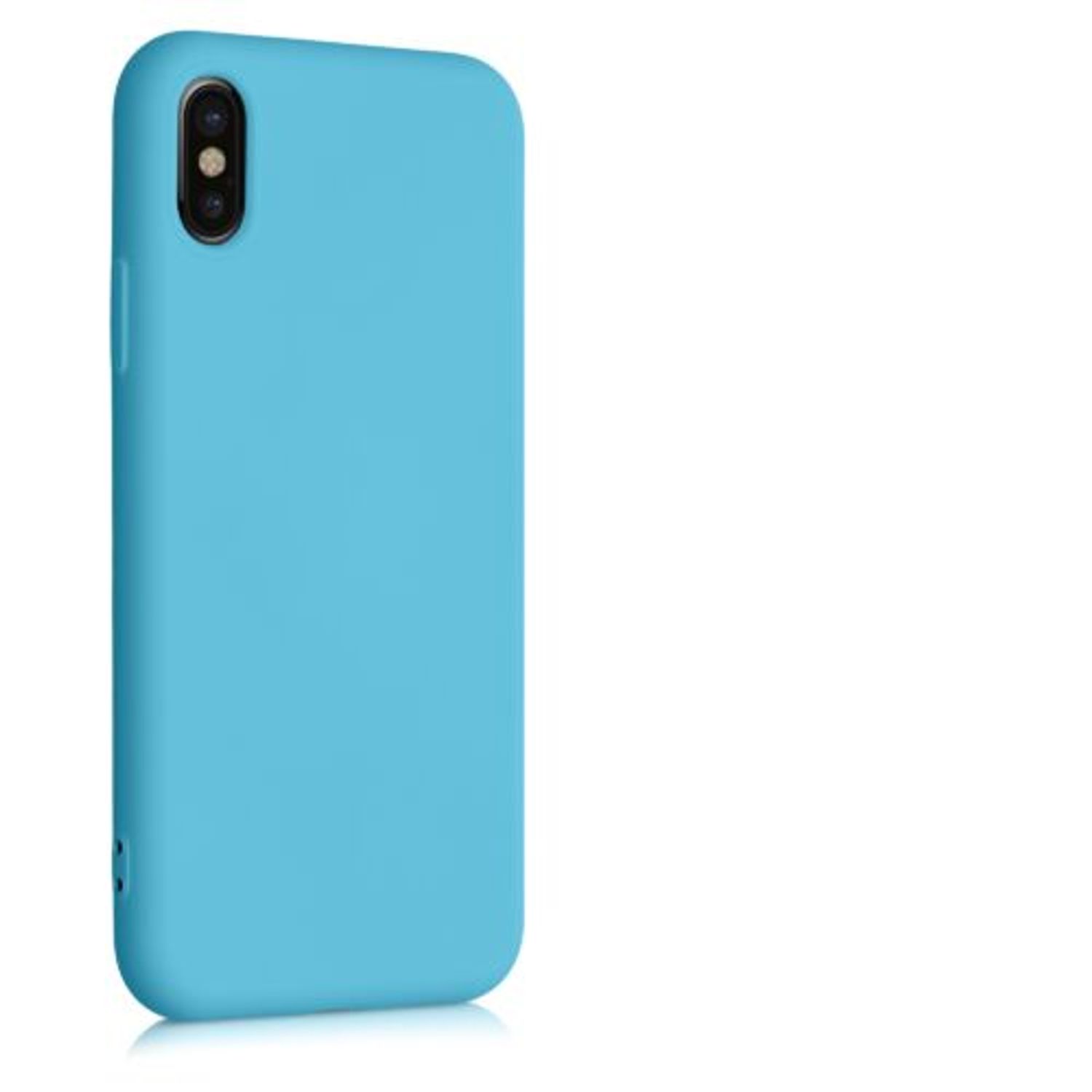 Husa pentru iPhone X/iPhone XS, Silicon, Albastru, 49982.223 fotografia produsului View 9 L