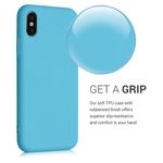 Husa pentru iPhone X/iPhone XS, Silicon, Albastru, 49982.223 fotografia produsului View 5 S