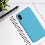 Husa pentru iPhone X/iPhone XS, Silicon, Albastru, 49982.223 fotografia produsului View 3 S