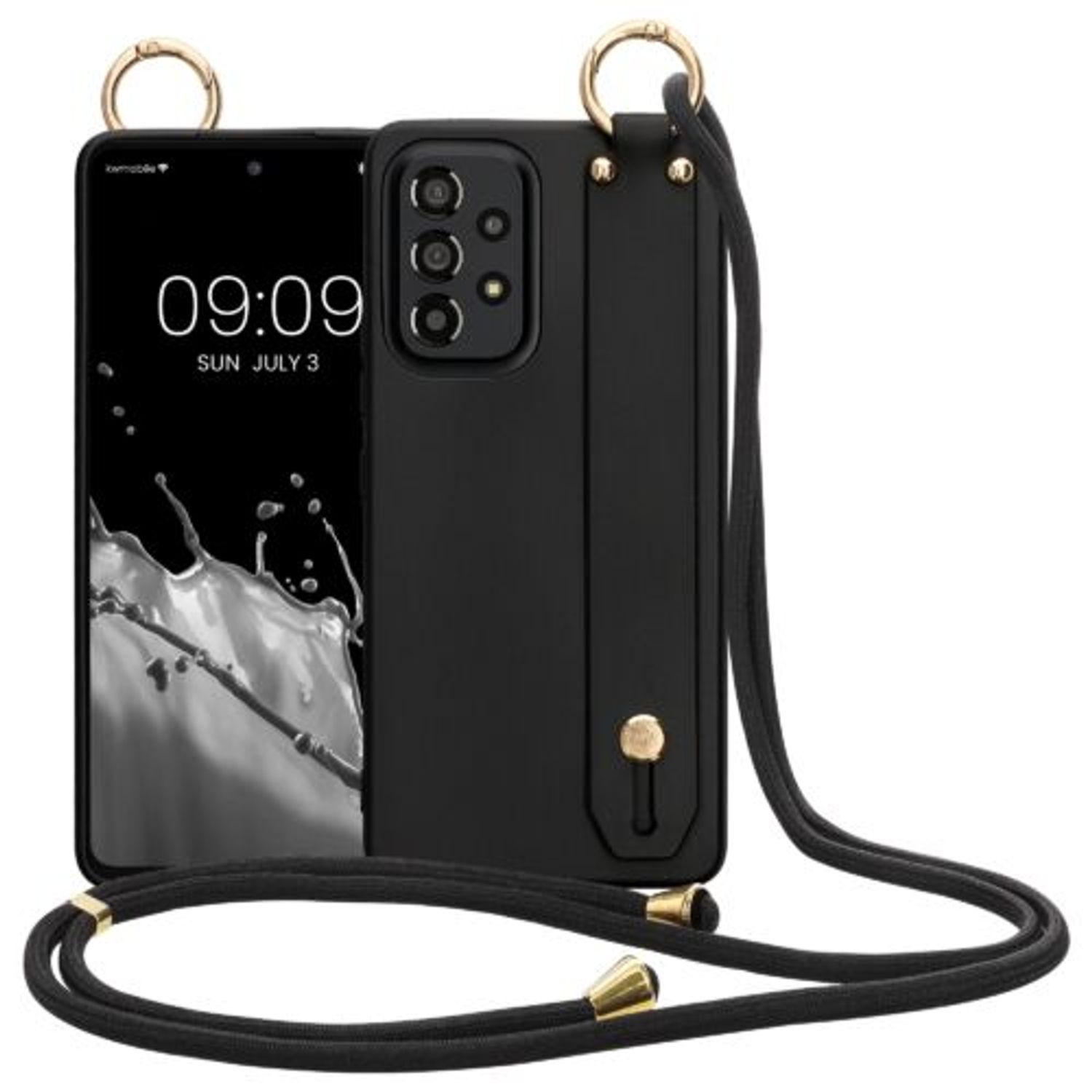 Husa Kwmobile pentru Samsung Galaxy A53 5G, Silicon, Negru, 58497.01 fotografia produsului
