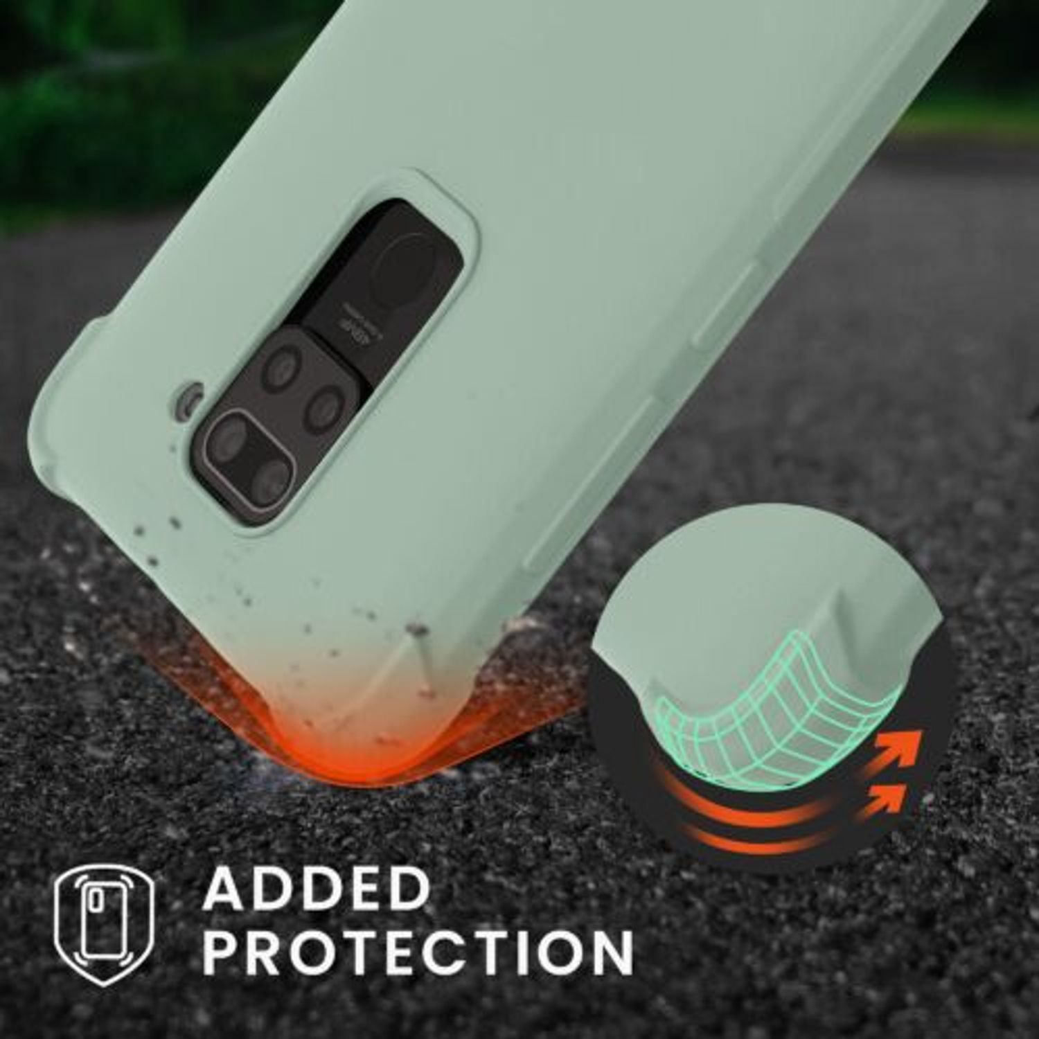 Husa Kwmobile pentru Xiaomi Redmi Note 9, Silicon, Verde, 53147.172 fotografia produsului View 2 L