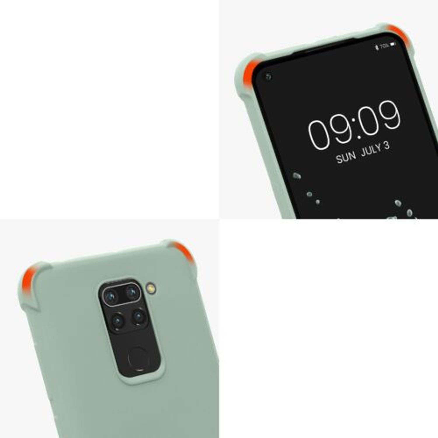 Husa Kwmobile pentru Xiaomi Redmi Note 9, Silicon, Verde, 53147.172 fotografia produsului View 8 L