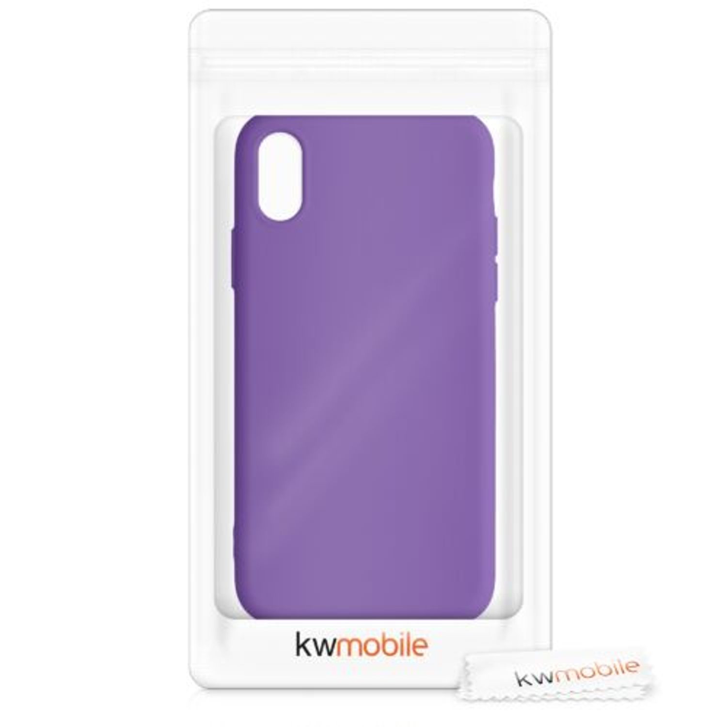 Husa pentru iPhone X/iPhone XS, Silicon, Mov, 49982.221 fotografia produsului View 7 L