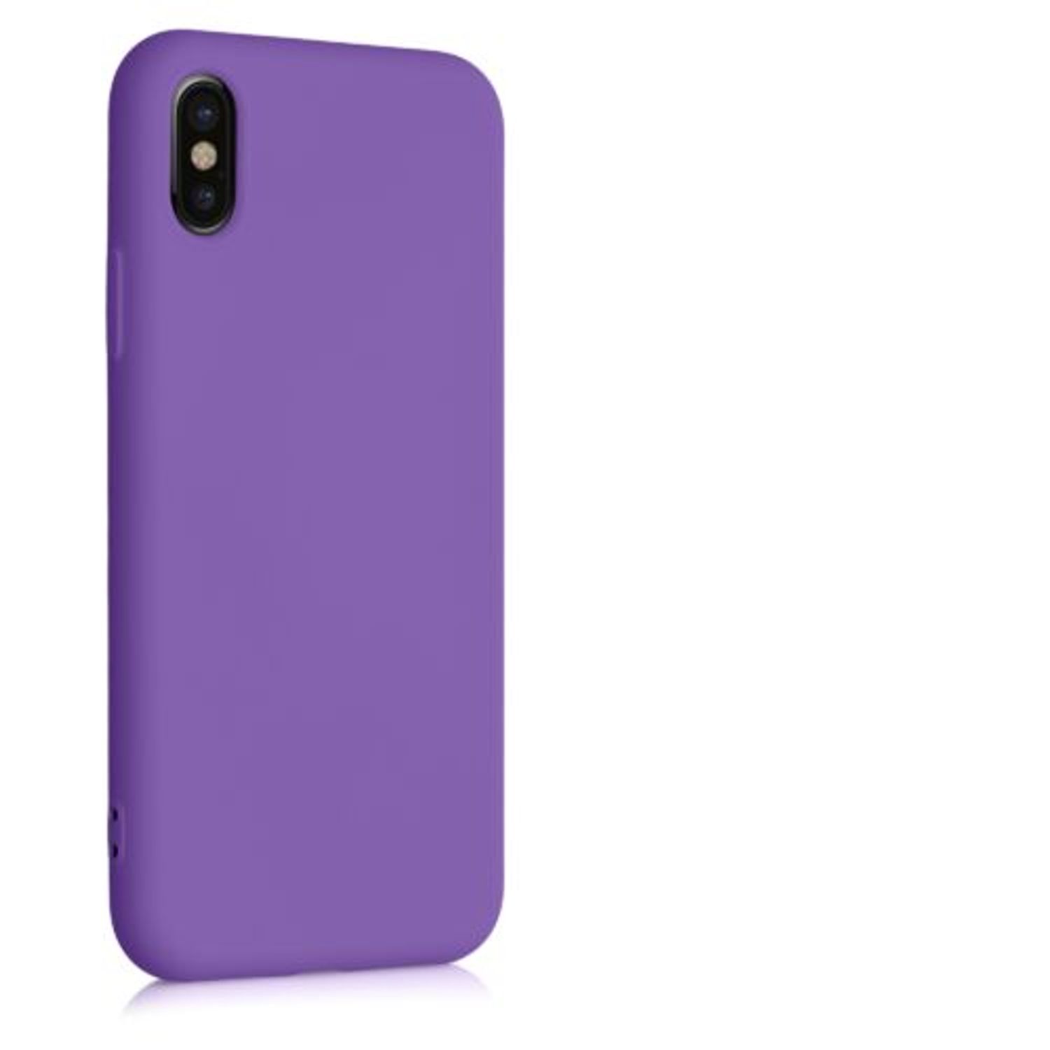 Husa pentru iPhone X/iPhone XS, Silicon, Mov, 49982.221 fotografia produsului View 9 L
