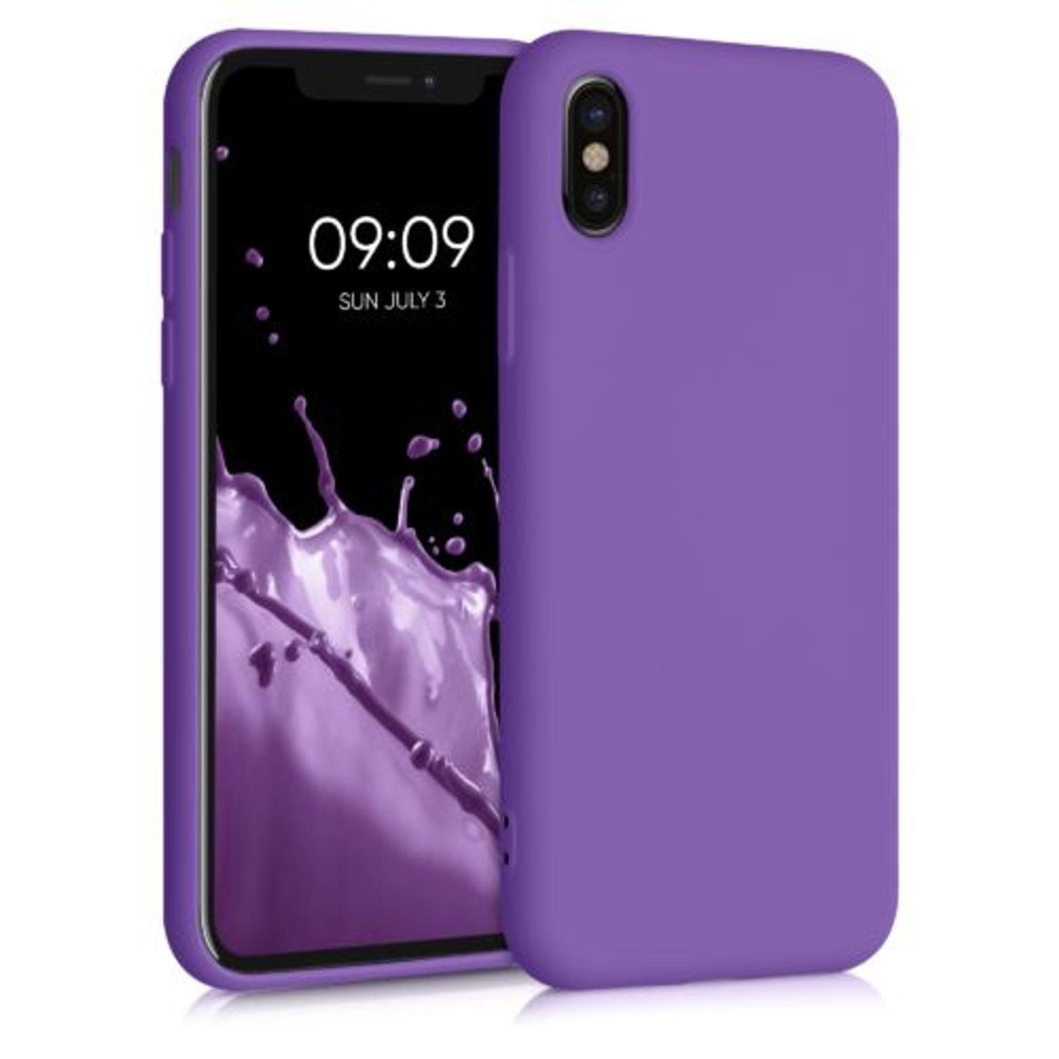 Husa pentru iPhone X/iPhone XS, Silicon, Mov, 49982.221 fotografia produsului