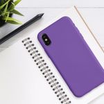Husa pentru iPhone X/iPhone XS, Silicon, Mov, 49982.221 fotografia produsului View 3 S