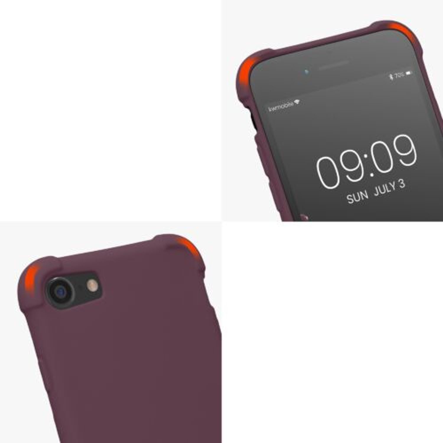 Husa Kwmobile pentru Apple iPhone 8/iPhone 7/iPhone SE 2, Silicon, Violet, 49920.187 fotografia produsului View 8 L
