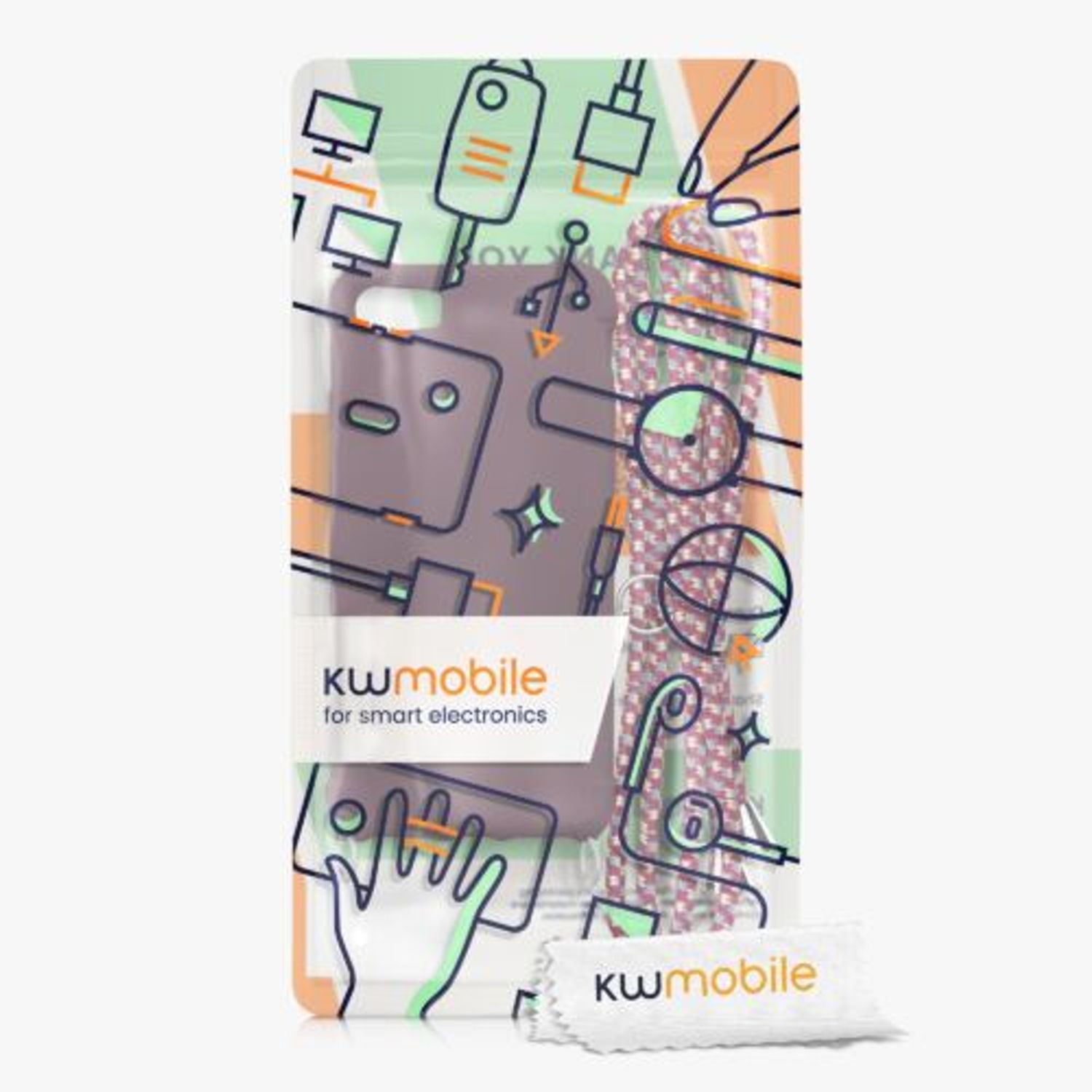 Husa Kwmobile pentru Apple iPhone 8/iPhone 7/iPhone SE 2, Silicon, Violet, 49920.187 fotografia produsului View 7 L