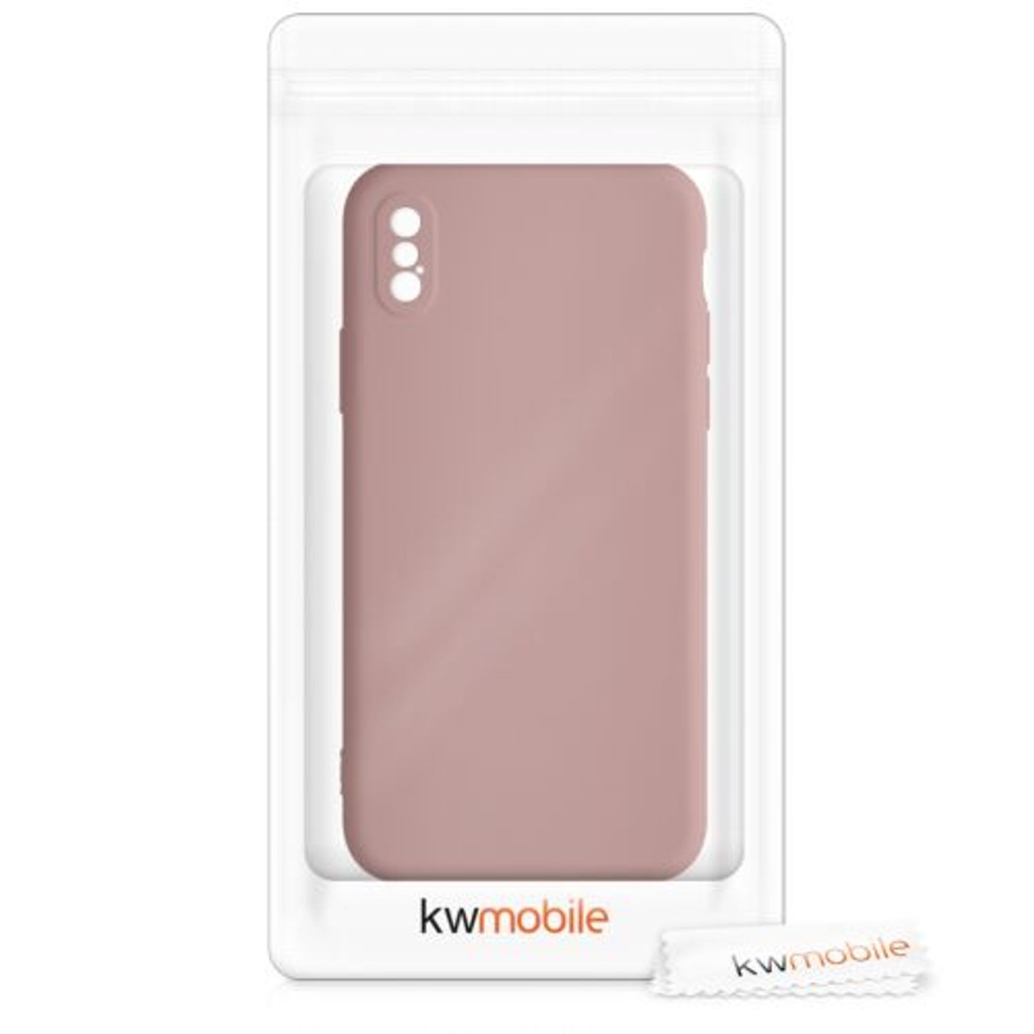 Husa pentru iPhone X/iPhone XS, Silicon, Roz, 49982.193 fotografia produsului View 9 L