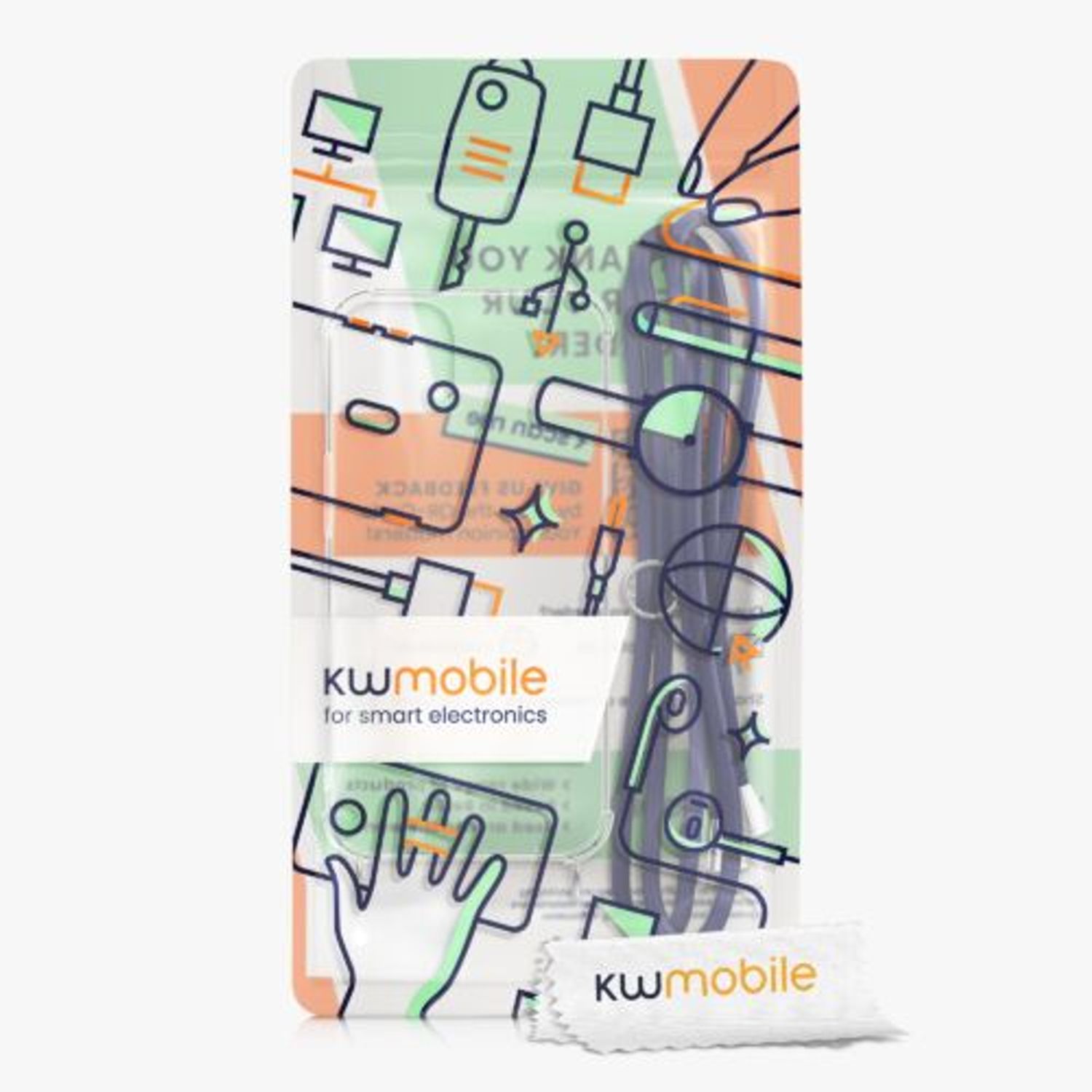 Husa Kwmobile pentru Apple iPhone 13, Silicon, Transparent/Albastru, 55949.04 fotografia produsului View 7 L