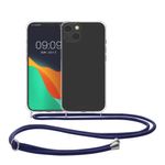 Husa Kwmobile pentru Apple iPhone 13, Silicon, Transparent/Albastru, 55949.04 fotografia produsului