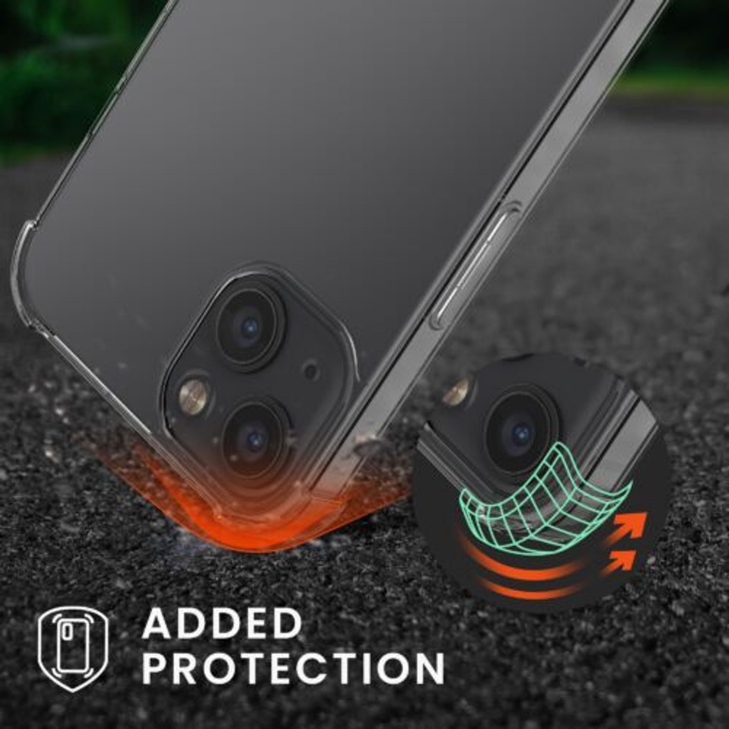 Husa Kwmobile pentru Apple iPhone 13, Silicon, Transparent/Albastru, 55949.04 fotografia produsului View 2 L
