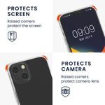 Husa Kwmobile pentru Apple iPhone 13, Silicon, Transparent/Albastru, 55949.04 fotografia produsului View 3 S