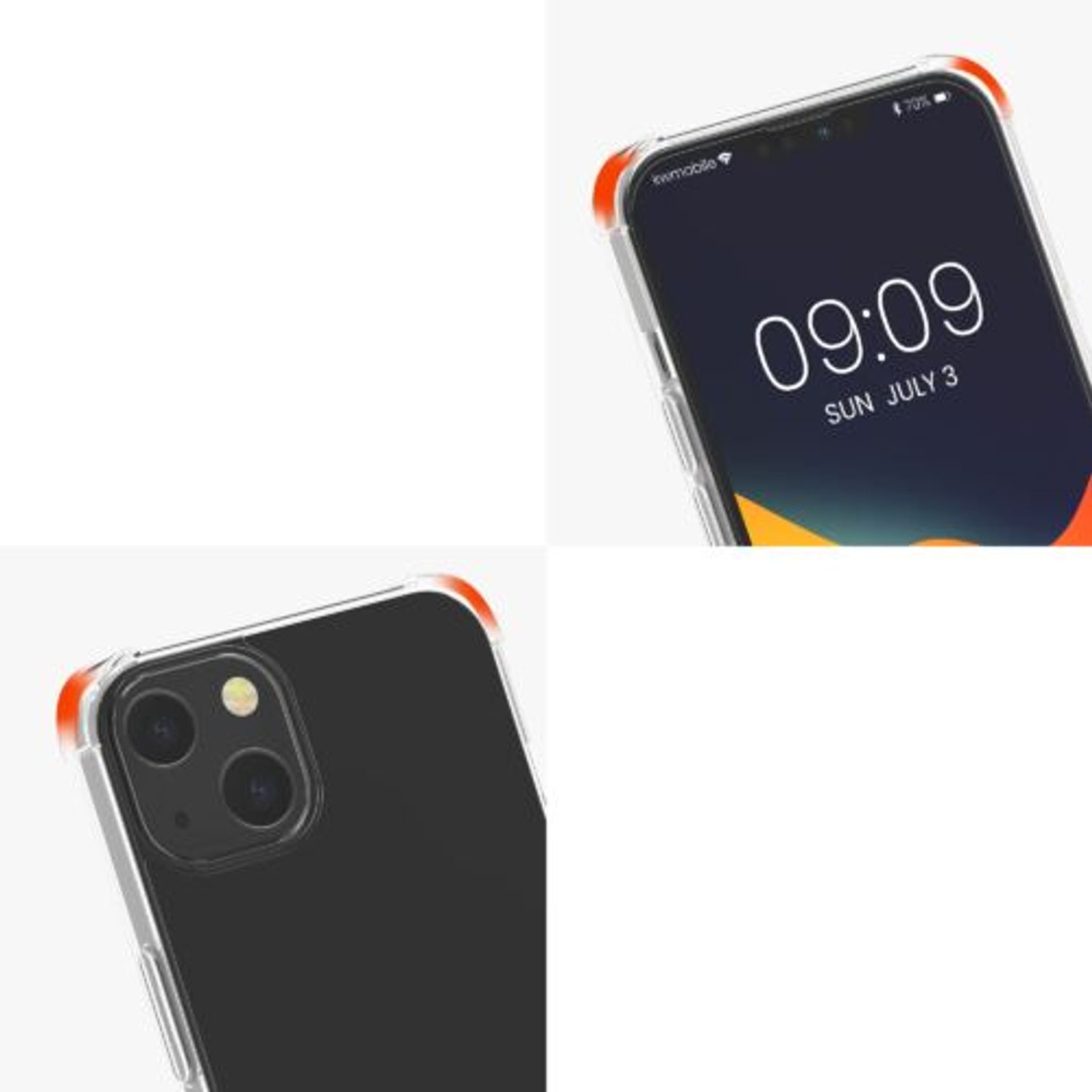 Husa Kwmobile pentru Apple iPhone 13, Silicon, Transparent/Albastru, 55949.04 fotografia produsului View 8 L
