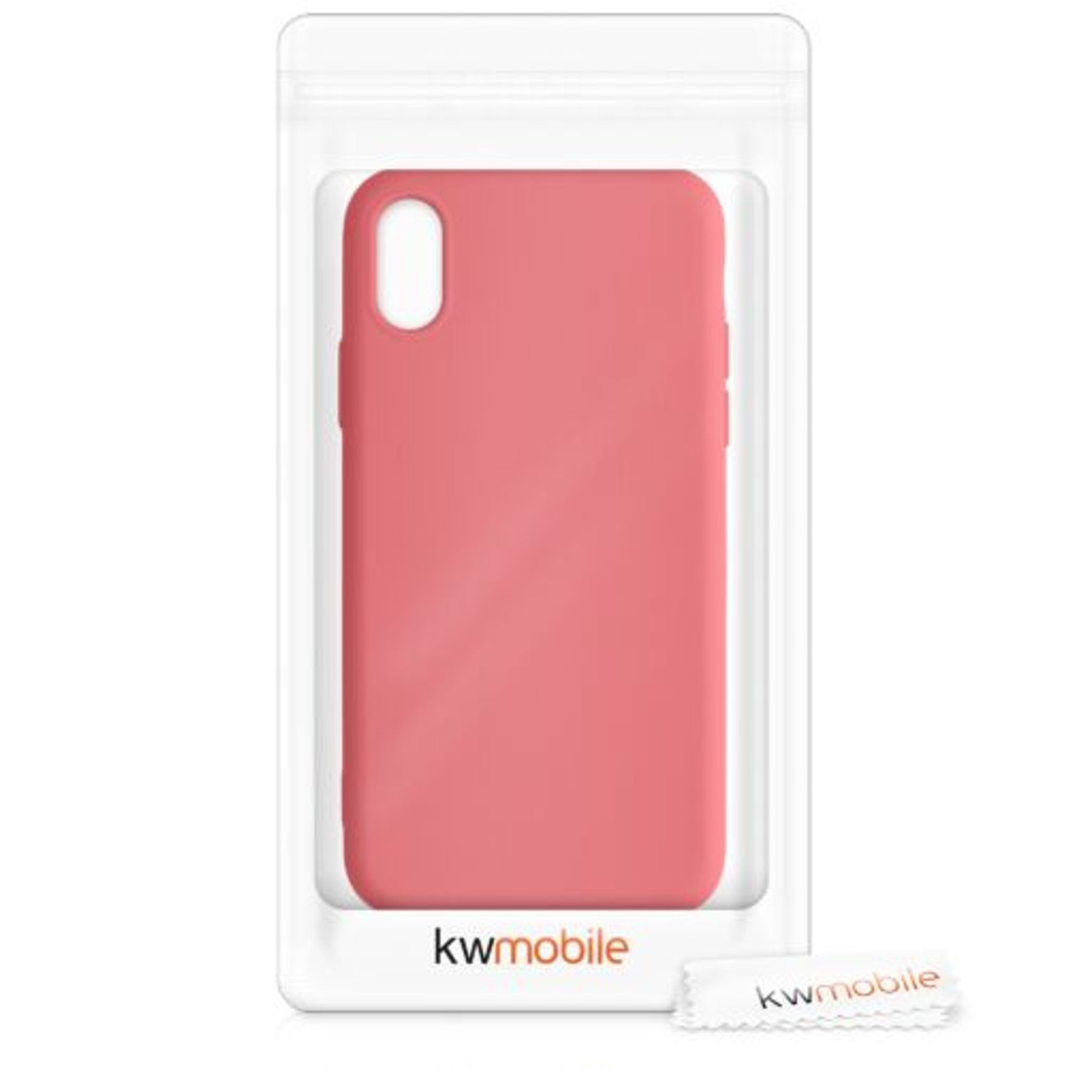 Husa pentru iPhone X/iPhone XS, Silicon, Roz, 49982.219 fotografia produsului View 7 L