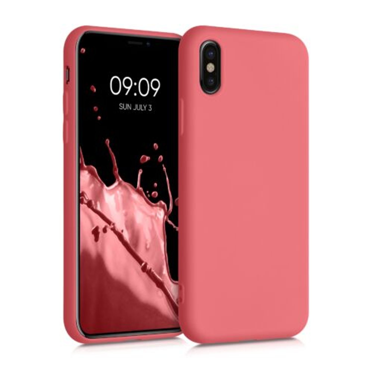 Husa pentru iPhone X/iPhone XS, Silicon, Roz, 49982.219 fotografia produsului