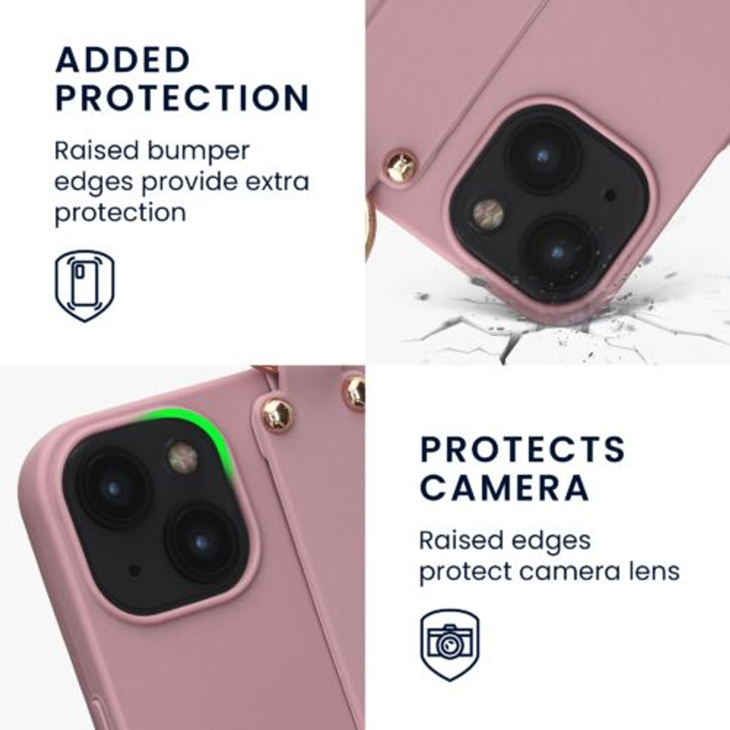 Husa Kwmobile pentru Apple iPhone 13, Silicon, Roz, 56425.193 fotografia produsului View 6 L