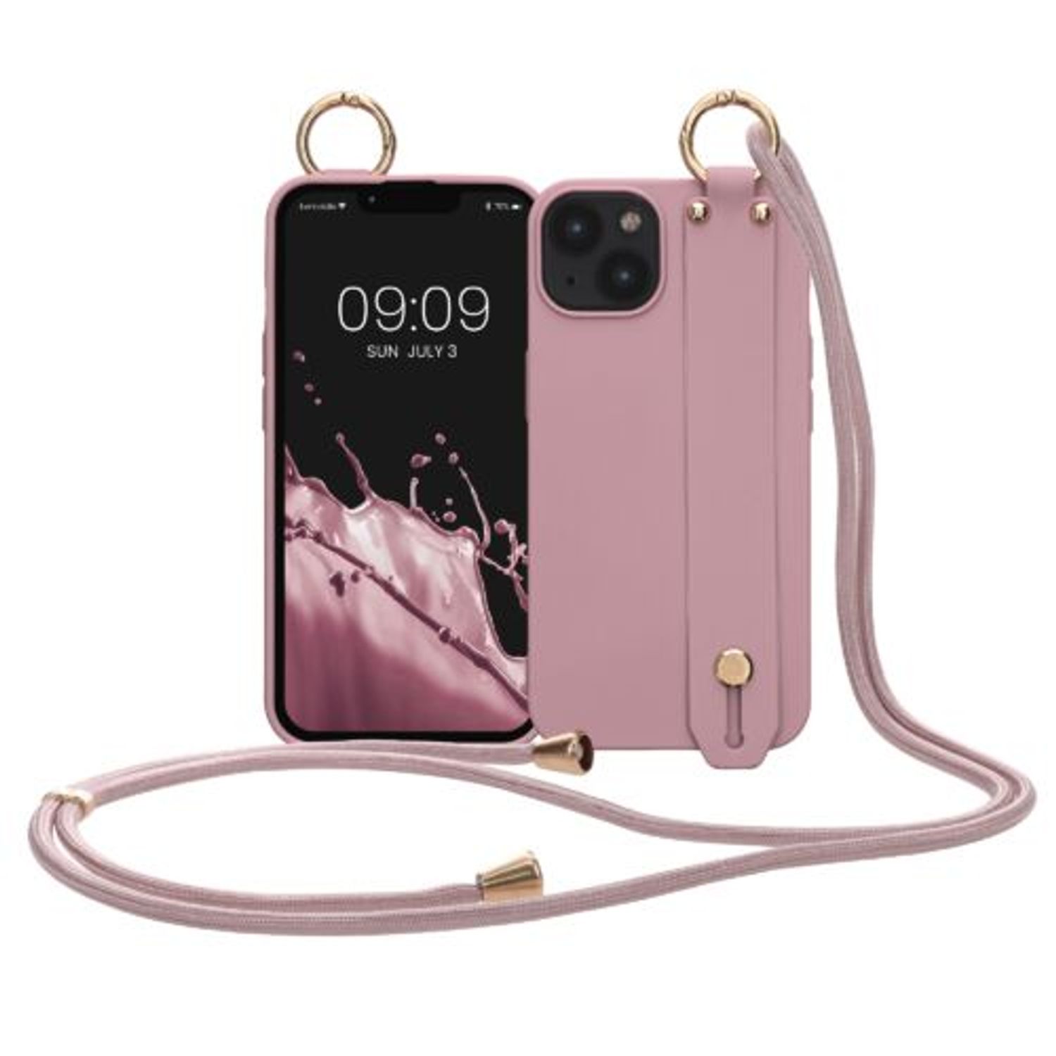 Husa Kwmobile pentru Apple iPhone 13, Silicon, Roz, 56425.193 fotografia produsului