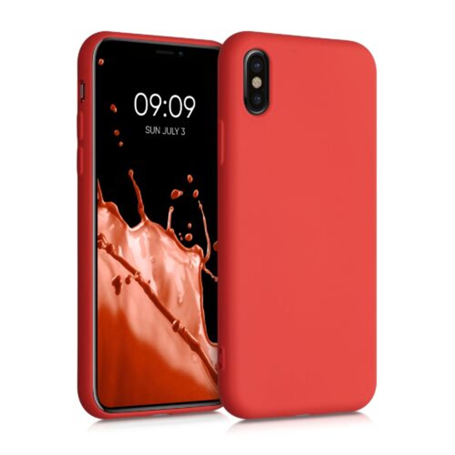 Husa pentru iPhone X/iPhone XS, Silicon, Rosu, 49982.218 fotografia produsului