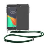 Husa Kwmobile pentru Apple iPhone 8/iPhone 7/iPhone SE 2, Silicon, Transparent/Verde, 47247.80 fotografia produsului