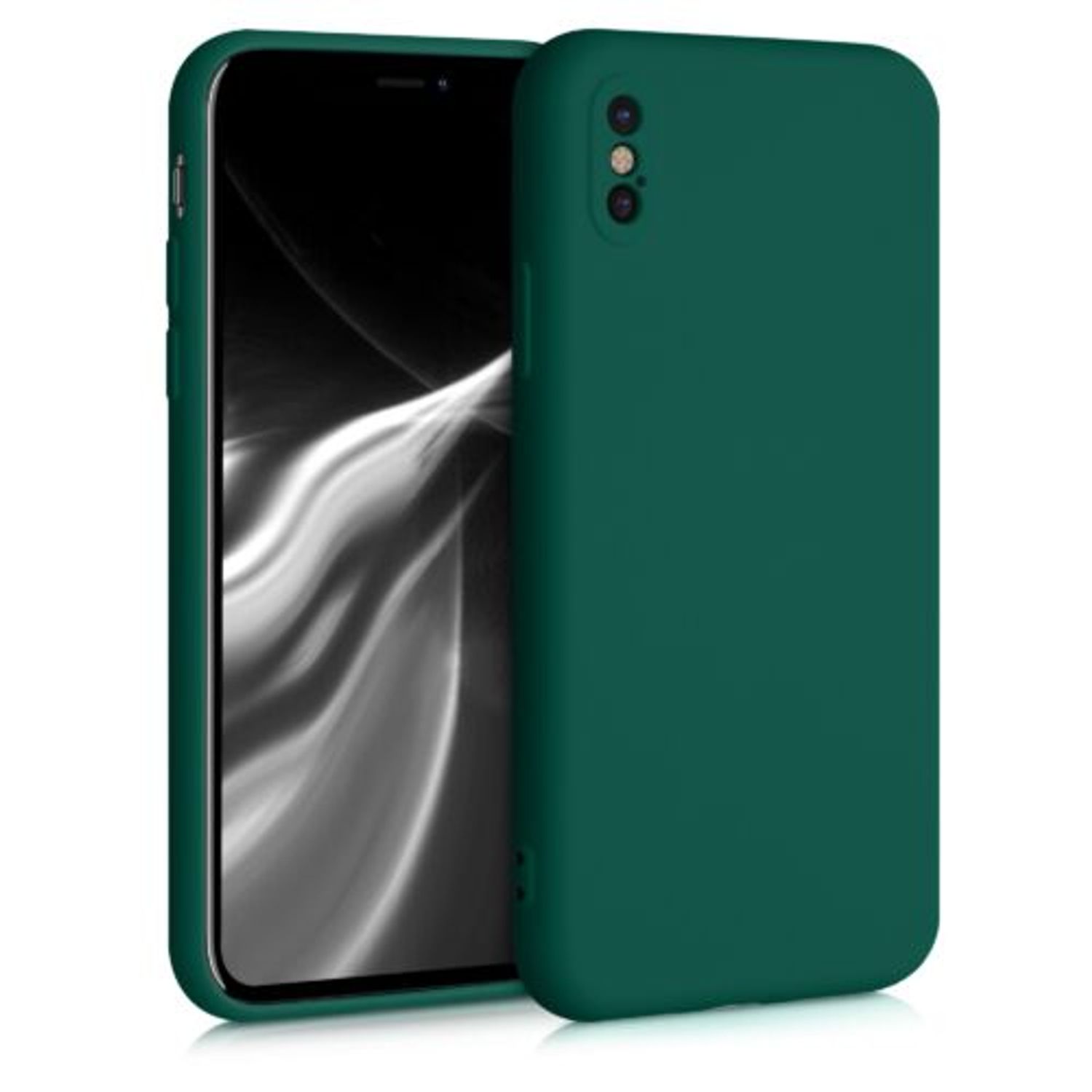 Husa pentru iPhone X/iPhone XS, Silicon, Verde, 49982.184 fotografia produsului