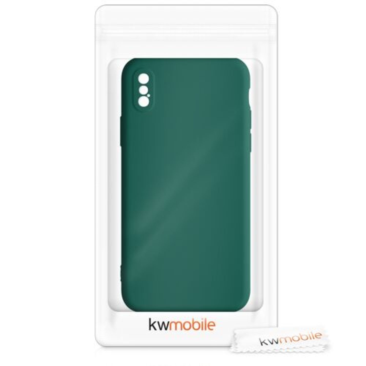 Husa pentru iPhone X/iPhone XS, Silicon, Verde, 49982.184 fotografia produsului View 7 L