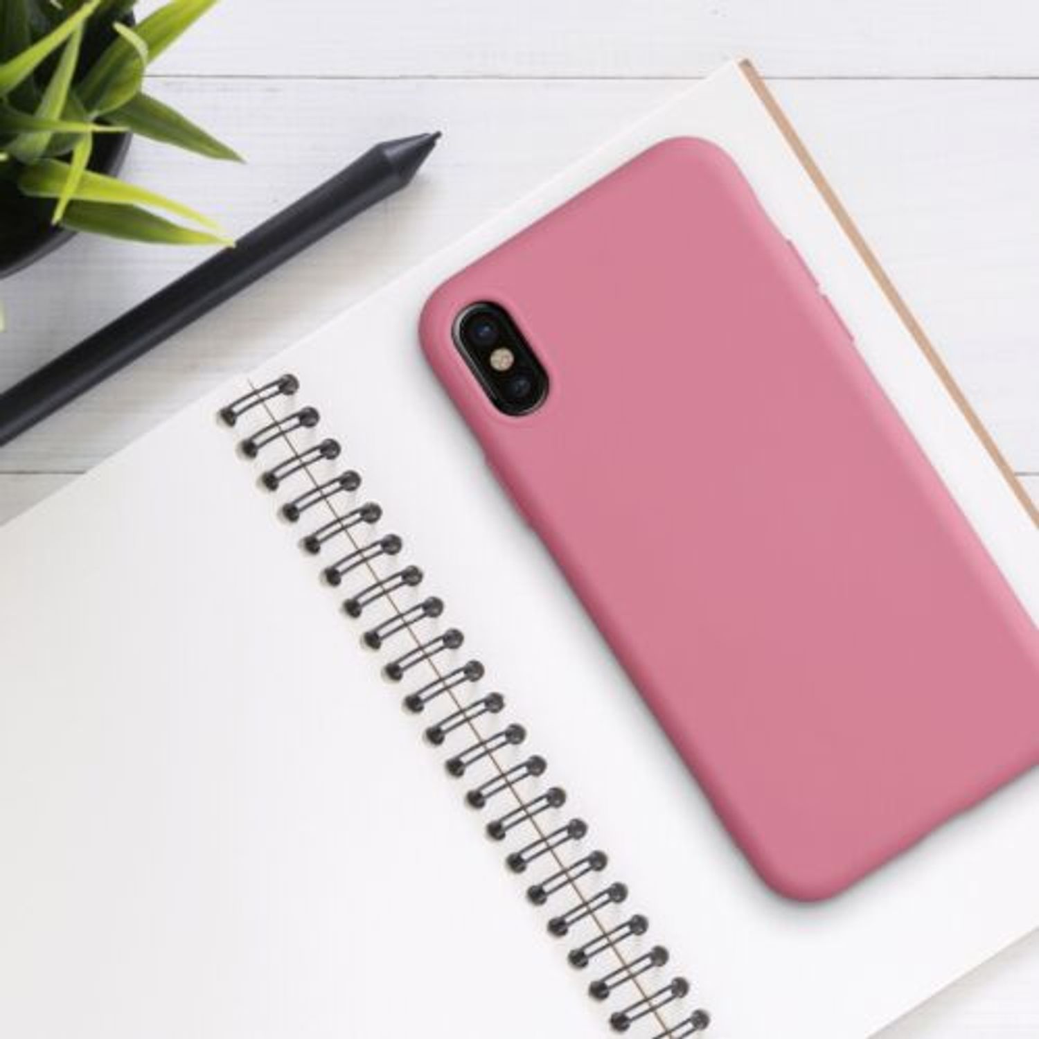 Husa pentru Apple iPhone X/iPhone XS, Silicon, Roz, 49982.212 fotografia produsului View 7 L