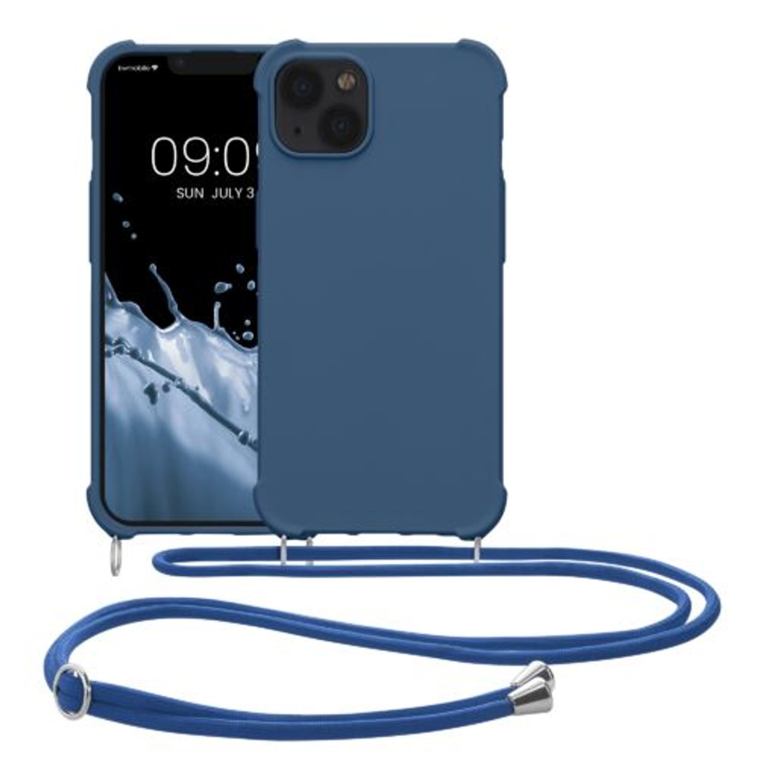 Husa Kwmobile pentru Apple iPhone 13, Silicon, Albastru, 55950.17 fotografia produsului