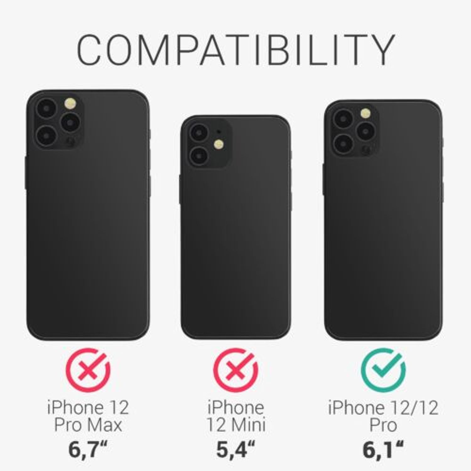 Husa Kwmobile pentru Apple iPhone 12/iPhone 12 Pro, Piele ecologica, Multicolor, 58525.02 fotografia produsului View 5 L