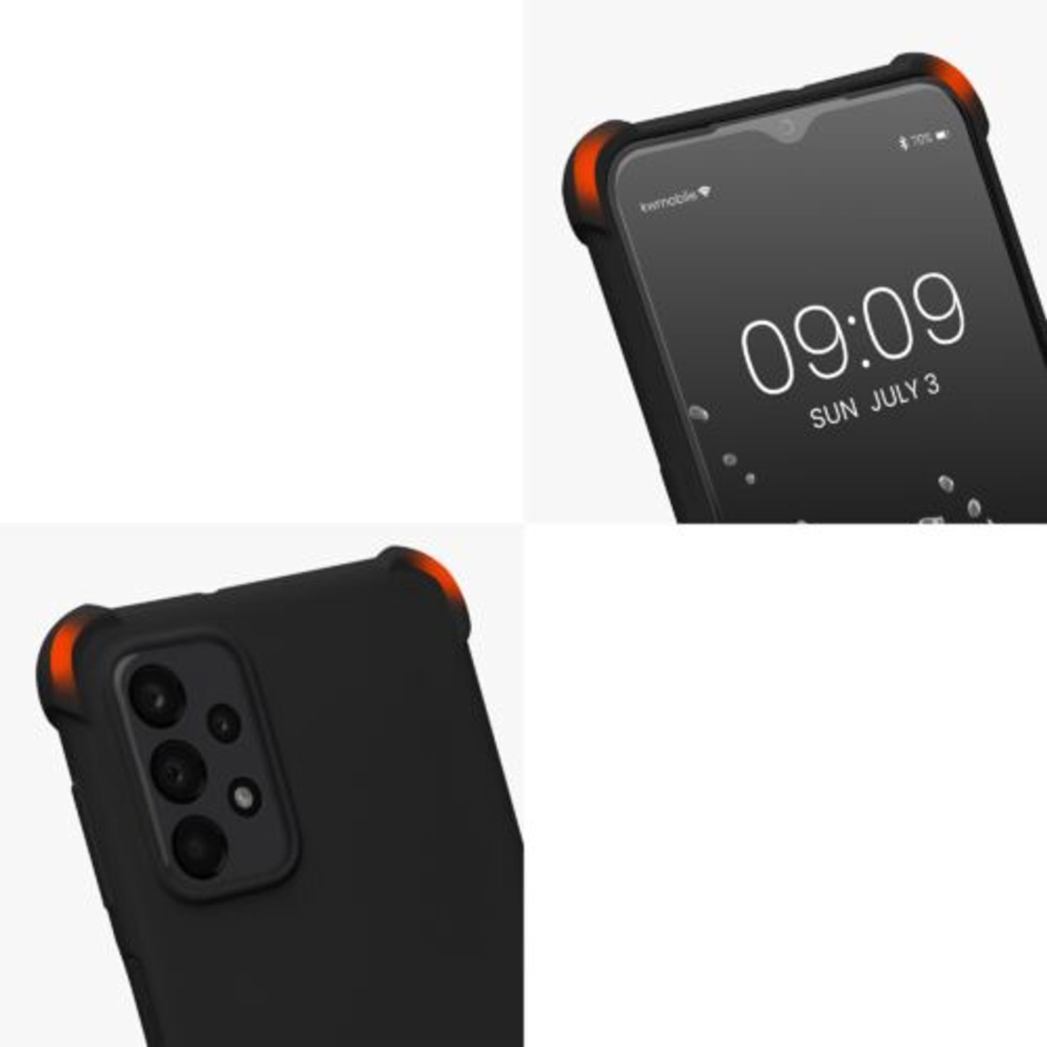 Husa Kwmobile pentru Samsung Galaxy A23, Silicon, Negru, 58564.01 fotografia produsului View 8 L